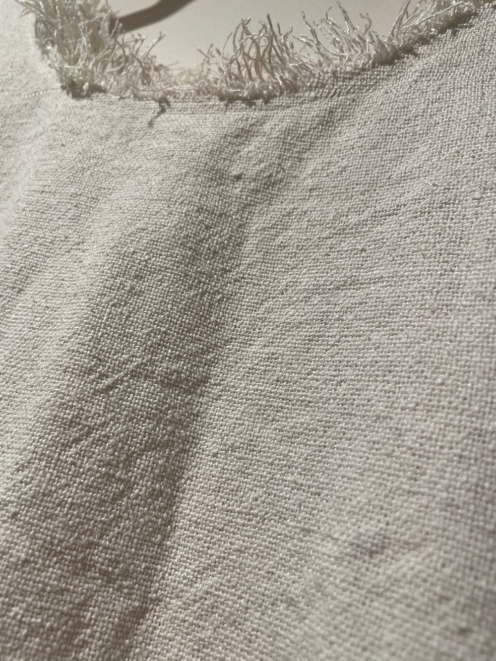 Isabel Marant Étoile Cream Silk Linen Textured Oversized Fringed Tunic - Picture 10 of 12